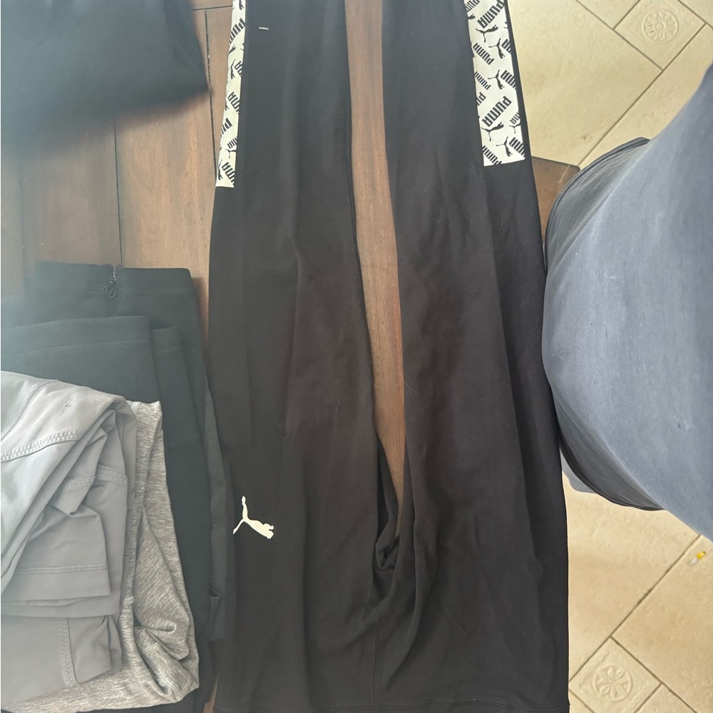 Puma Black Track Pants with Logo